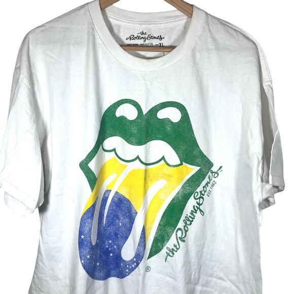 The Rolling Stones Brazil Tongue Men’s T Shirt Size XL - Picture 3 of 5